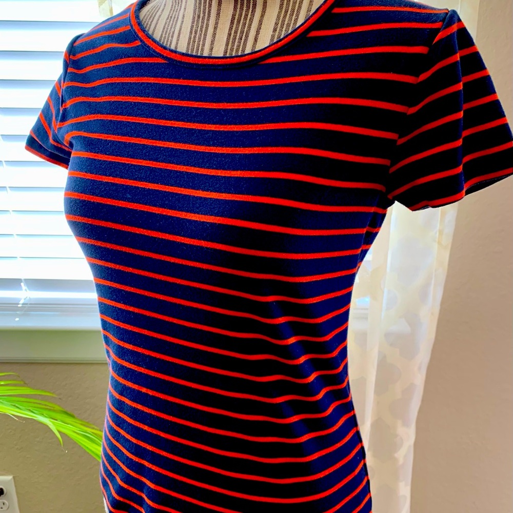 JCrew Striped Fine Rib Tee